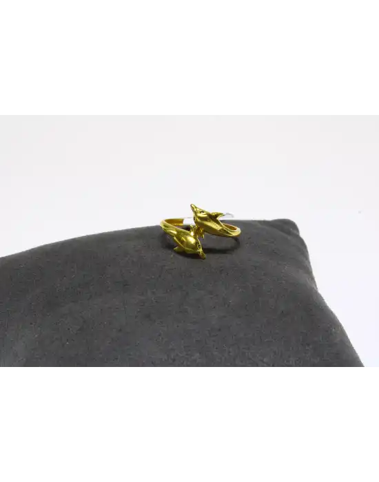 22 Ayar Altın Yüzük Yunus Balığı Balık Model 2.20 GR YZK5167