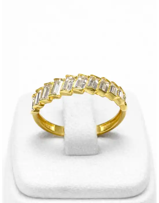 22 Ayar Altın Yüzük Baget Taşlı 2.78 GR TKS8017