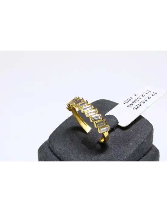 22 Ayar Altın Yüzük Baget Taşlı 2.78 GR TKS8017