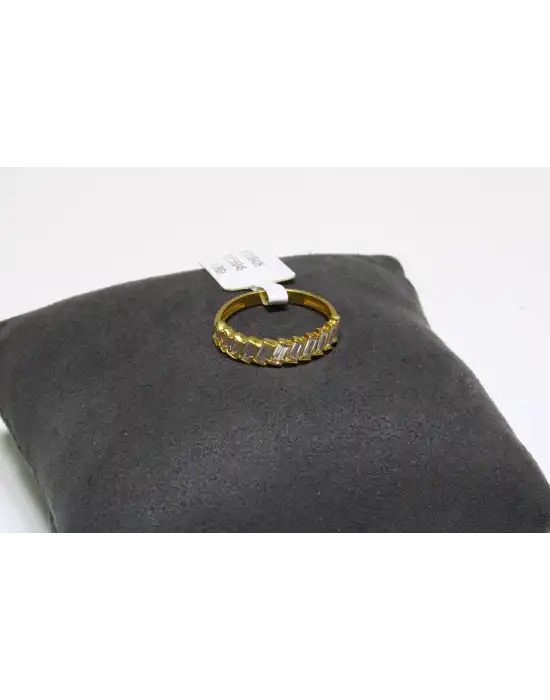 22 Ayar Altın Yüzük Baget Taşlı 2.78 GR TKS8017