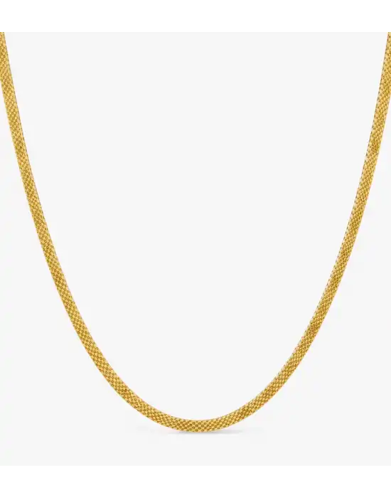 22 Ayar Altın İtalyan Yassı Model Kolye 11.18 GR KLY4018