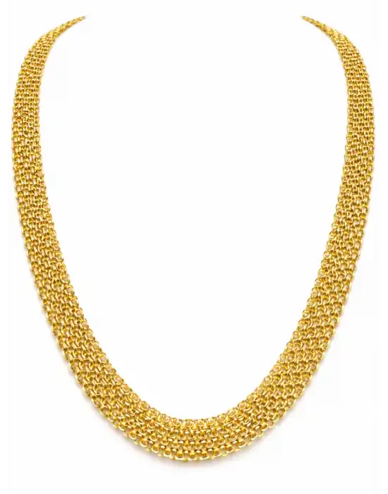 22 Ayar Altın Kolye Bismark Örgü Modeli 20.61 GR