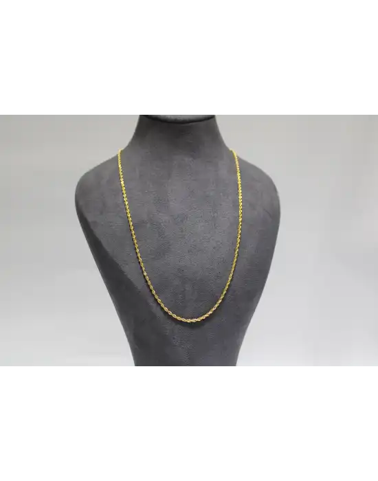 22 Ayar Altın Halat Modeli Zincir Kolye 4.18 GR 60CM ZNC2201