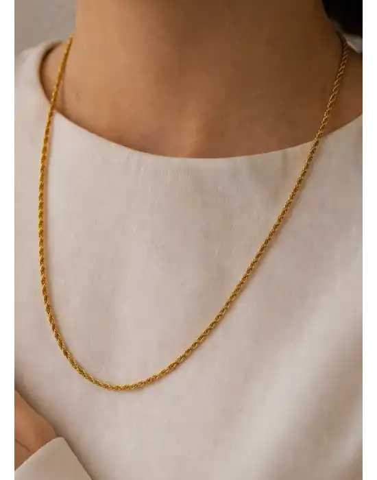 22 Ayar Altın Halat Modeli Zincir Kolye 4.89 GR 75 CM ZNC2123