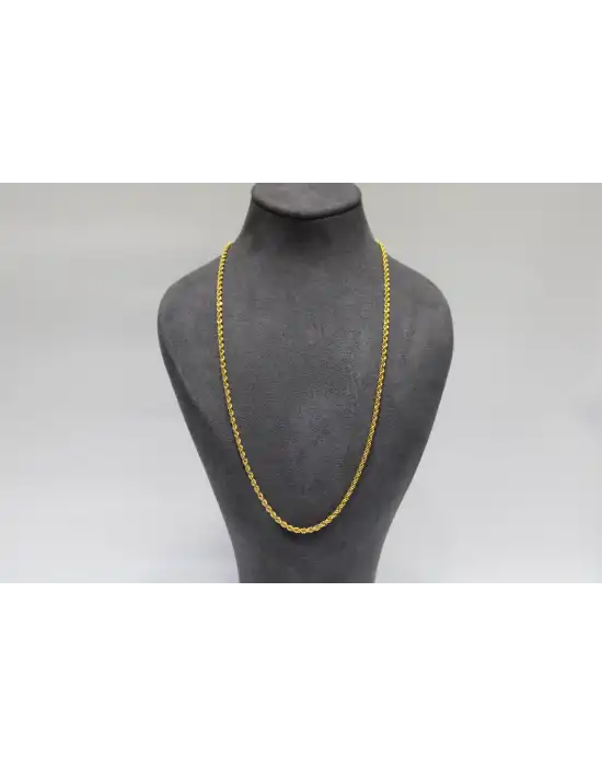 22 Ayar Altın Halat Modeli Zincir Kolye 6.51 GR 60 CM ZNC2216