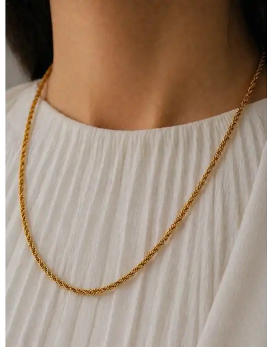 22 Ayar Altın Halat Modeli Zincir Kolye 8.95 GR 55 CM ZNC2238