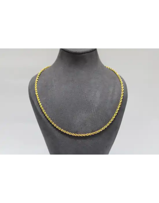 22 Ayar Altın Halat Modeli Zincir Kolye 8.95 GR 55 CM ZNC2238