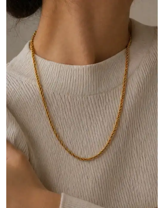 22 Ayar Altın Halat Modeli Zincir Kolye 10.80 GR 65 CM ZNC2234