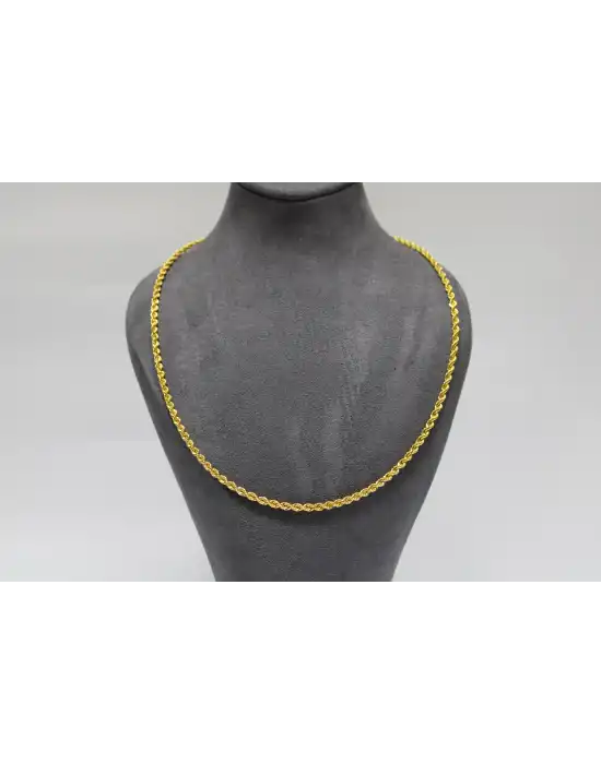 22 Ayar Altın Halat Modeli Zincir Kolye 10.80 GR 65 CM ZNC2234