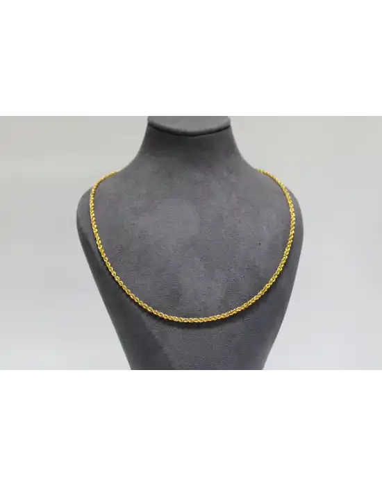 14 Ayar Altın Halat Modeli Zincir Kolye 4.80 GR 60-65 CM ZNC1735