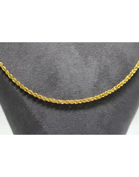 14 Ayar Altın Halat Modeli Zincir Kolye 4.80 GR 60-65 CM ZNC1735