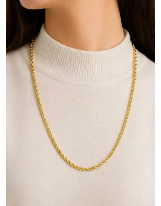 14 Ayar Altın Halat Modeli Zincir Kolye 4.93 GR 60 CM ZNC1239