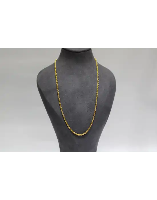 14 Ayar Altın Halat Modeli Zincir Kolye 5.10 GR 65 CM ZNC2072