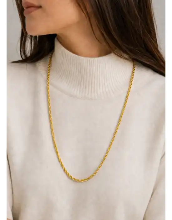 14 Ayar Altın Halat Modeli Zincir Kolye 5.33 GR 60 CM ZNC1681