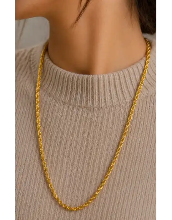 14 Ayar Altın Halat Modeli Zincir Kolye 6.66 GR 55 CM ZNC1535