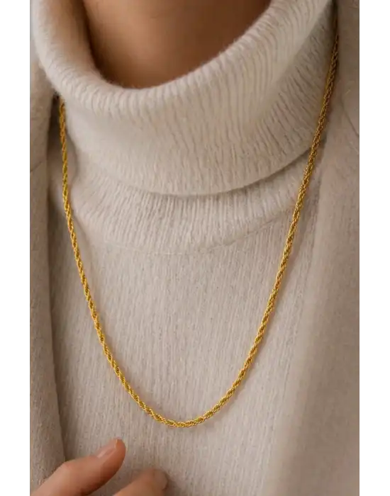 14 Ayar Altın Halat Modeli Zincir Kolye 6.70 GR 70 CM ZNC2157