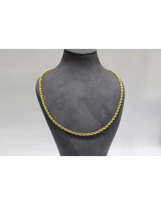 14 Ayar Altın Halat Modeli Zincir Kolye 9.23 GR 65 CM ZNC2247