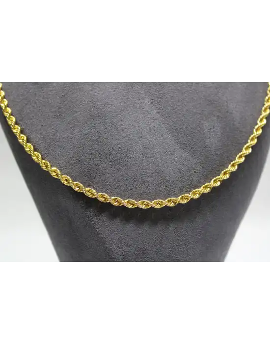 14 Ayar Altın Halat Modeli Zincir Kolye 9.23 GR 65 CM ZNC2247