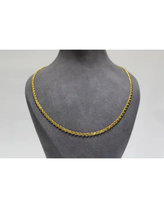 14 Ayar Altın Pullu Model Zincir Kolye 4.31 GR 45 CM ZNC1473
