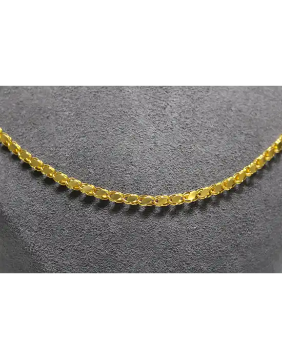 14 Ayar Altın Pullu Model Zincir Kolye 4.31 GR 45 CM ZNC1473