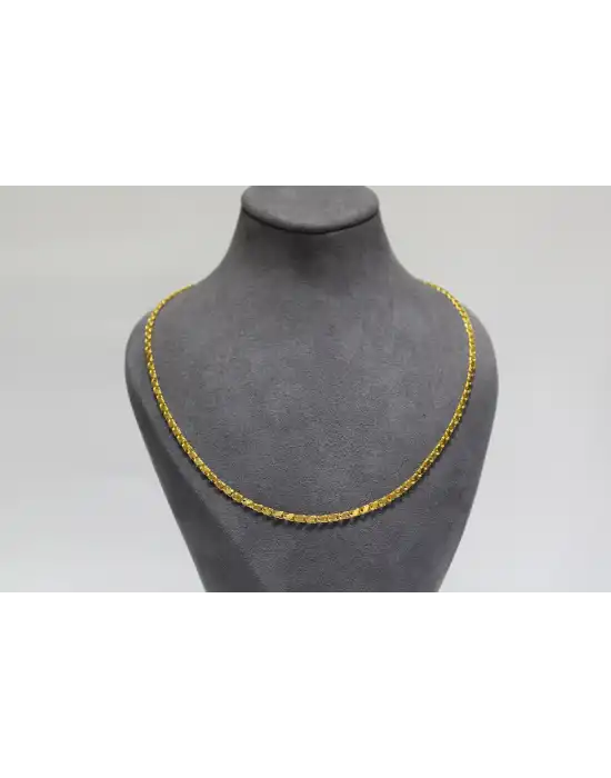 14 Ayar Altın Pullu Model Zincir Kolye 4.58 GR 50 CM ZNC2100