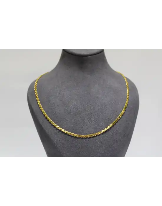14 Ayar Altın Pullu Model Zincir Kolye 4.92 GR 45 CM ZNC2102