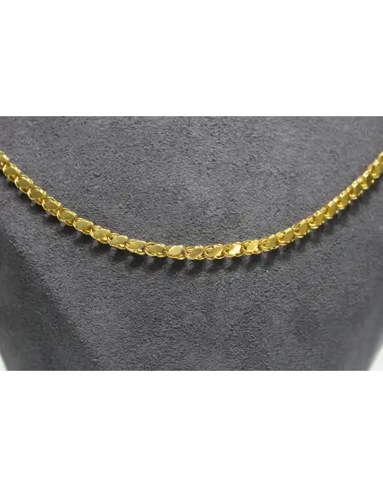 14 Ayar Altın Pullu Model Zincir Kolye 6.47 GR 60 CM ZNC1491