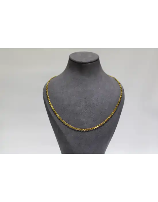 14 Ayar Altın Pullu Model Zincir Kolye 6.51 GR 65 CM ZNC1981
