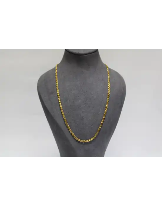 14 Ayar Altın Pullu Model Zincir Kolye 6.51 GR 65 CM ZNC1981