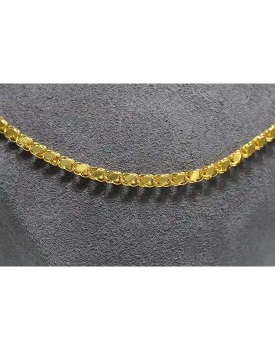 14 Ayar Altın Pullu Model Zincir Kolye 6.91 GR 55 CM ZNC1861