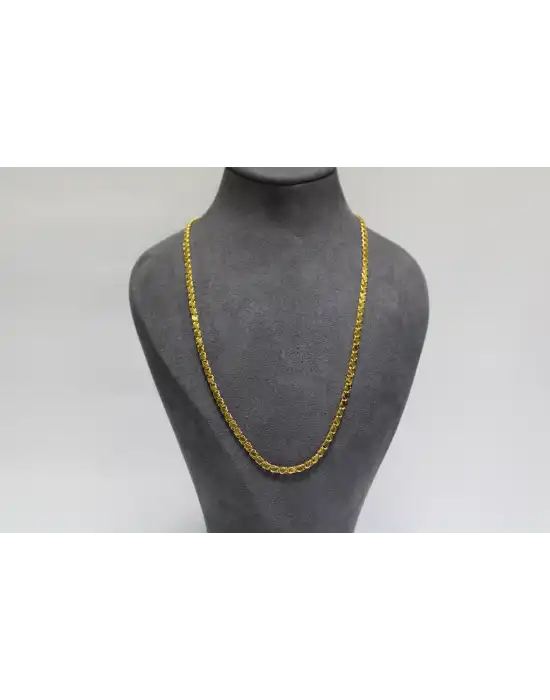 14 Ayar Altın Pullu Model Zincir Kolye 6.91 GR 55 CM ZNC1861