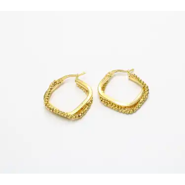 14 Ayar 2 Halkalı Dorikalı Küpe