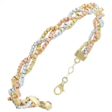 14 Ayar 3 Renk Dorikalı Bileklik