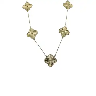 14 Ayar 5 Yonca Minimal Kolye