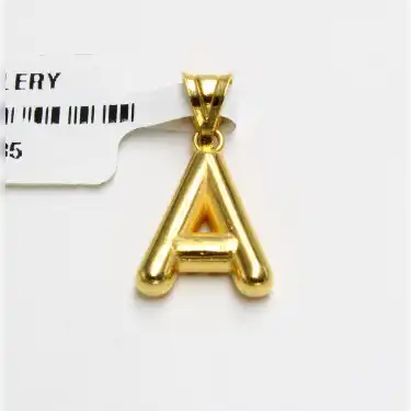 14 Ayar A Harf Kolye Ucu