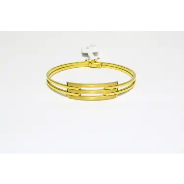 14 Ayar Altın 3 Sıralı Kaburga Kelepçe Bilezik 11.09 GR