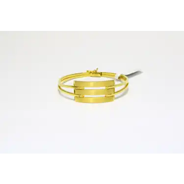 14 Ayar Altın 3 Sıralı Kaburga Kelepçe Bilezik 8.69 GR