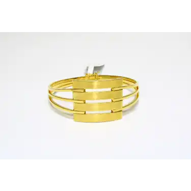 14 Ayar Altın 4 Sıralı Kaburga Kelepçe Bilezik 12.21 GR