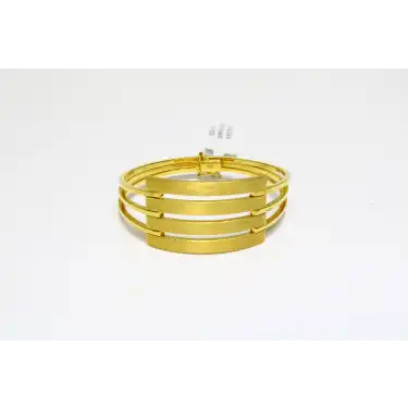 14 Ayar Altın 4 Sıralı Kaburga Kelepçe Bilezik 12.62 GR