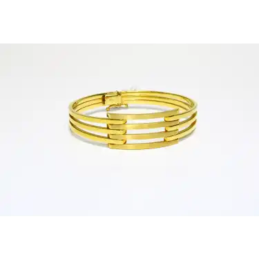 14 Ayar Altın 4 Sıralı Kaburga Kelepçe Bilezik 13.22 GR