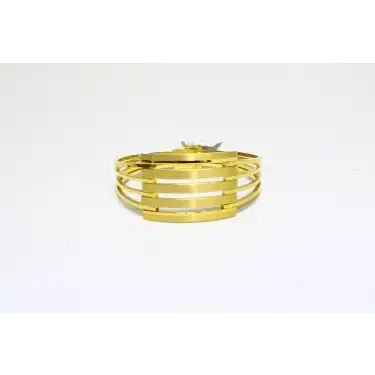 14 Ayar Altın 5 Sıralı Kaburga Kelepçe Bilezik 14.22 GR