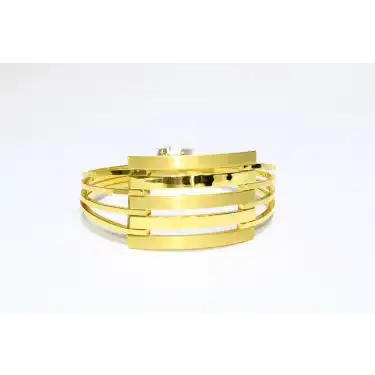 14 Ayar Altın 5 Sıralı Kaburga Kelepçe Bilezik 14.24 GR