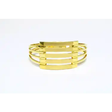 14 Ayar Altın 5 Sıralı Kaburga Kelepçe Bilezik 14.25 GR