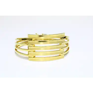 14 Ayar Altın 5 Sıralı Kaburga Kelepçe Bilezik 14.40 GR