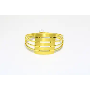 14 Ayar Altın 5 Sıralı Kaburga Kelepçe Bilezik 15.36 GR