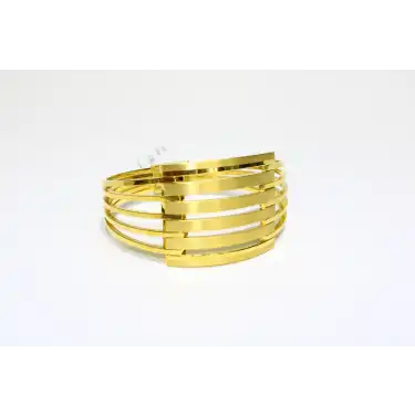 14 Ayar Altın 6 Sıralı Kaburga Kelepçe Bilezik 17.78 GR