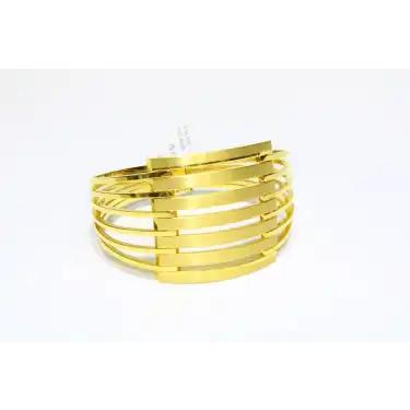 14 Ayar Altın 7 Sıralı Kaburga Kelepçe Bilezik 20.73 GR