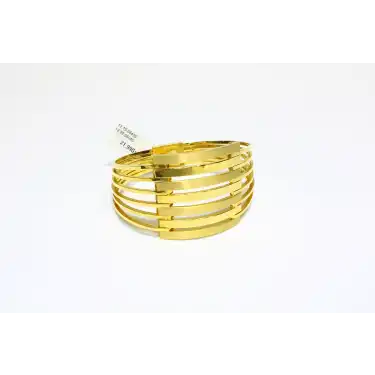 14 Ayar Altın 7 Sıralı Kaburga Kelepçe Bilezik 21.99 GR