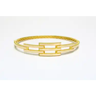 14 Ayar Altın Ajda Model 3 Sıralı Kaburga Kelepçe Bilezik 7.81 GR