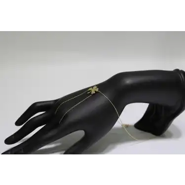 14 Ayar Altın Yonca Model Şahmeran Bileklik